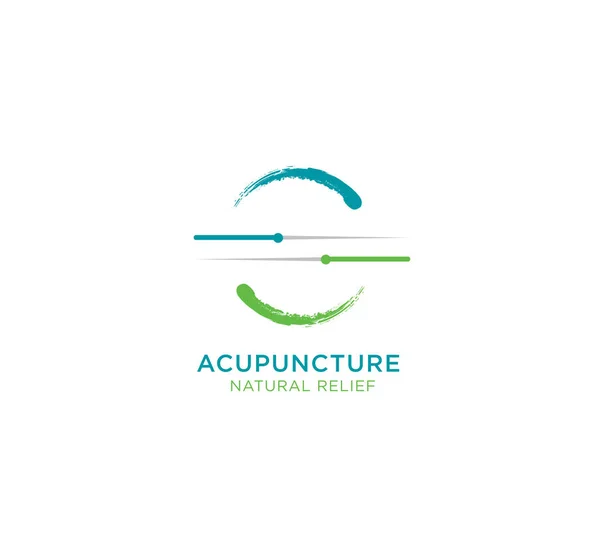 Acupuncture Soulagement Naturel Illustration Vectorielle Concept Coloré — Image vectorielle