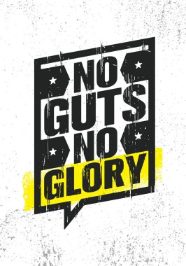 Cesaret yoksa. Zafer yok. İlham yaratıcı motivasyon teklif Poster şablonu. Vektör tipografi afiş tasarım konsepti Grunge doku kaba zemin üzerine