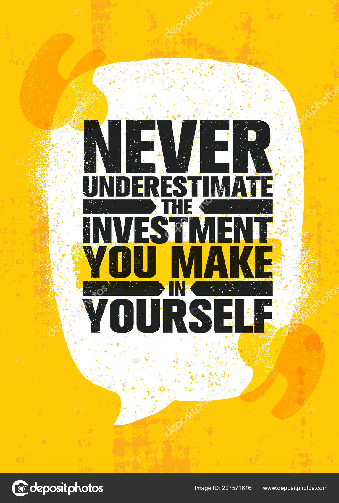 Poster Inspirational Quote Yellow Background Stock Vector Image by ©wow
