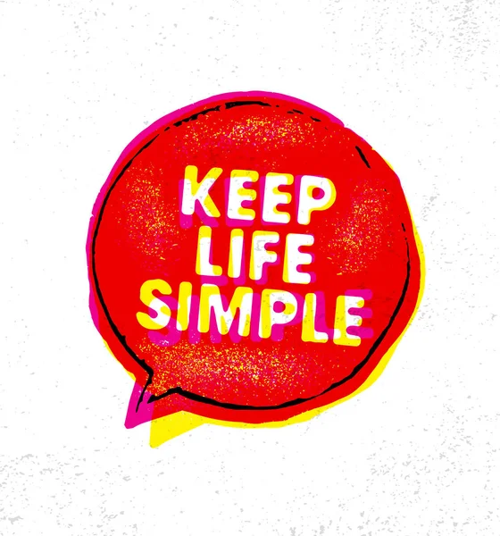 Keep Life Simple Creative Motivation Poster Quote — Stock Vector