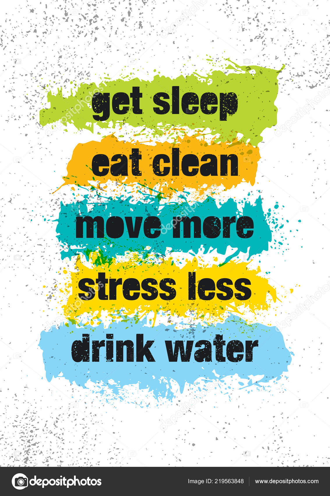 Eat Clean Drink Water Stay Active Healthy Inspiring Workout ...