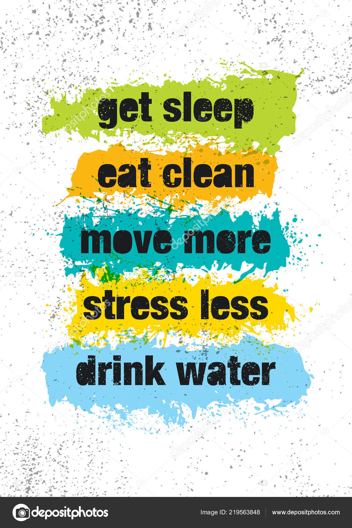 Eat Clean Drink Water Stay Active Healthy Inspiring Workout ...