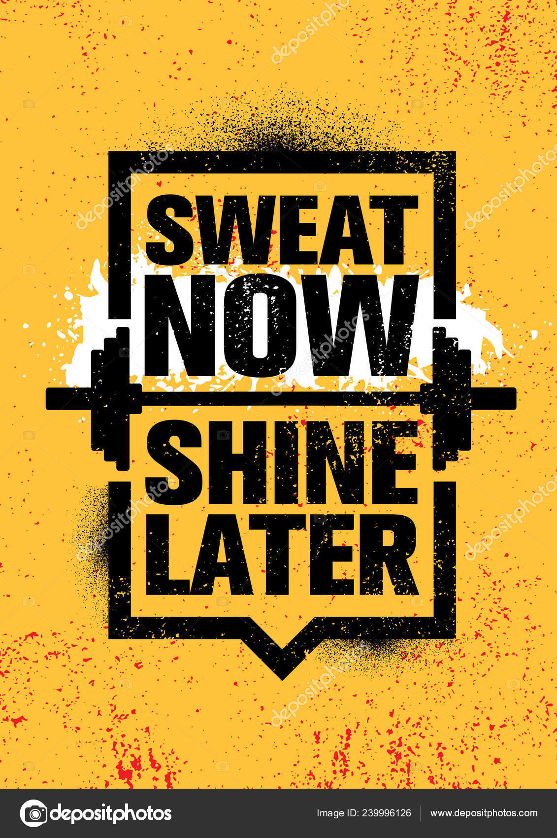 Sweat Now Shine Later Workout Fitness Motivation Quote Creative Vector Vector Image By C Wow Subtropica Vector Stock 239996126