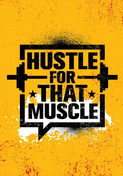 Citação Treino Motivação Fitness Conceito Poster Grunge Tipografia Vetor Criativo — Vetor de Stock