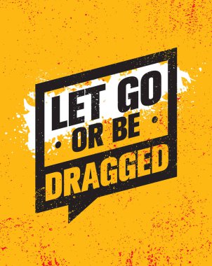 Gitmek ya da turuncu arka plan üzerinde sürüklenmek yazı izin