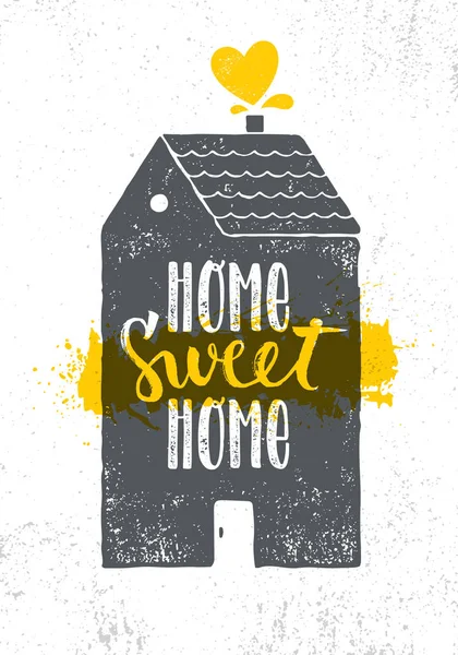 Lettering Home Sweat Home White Background — Stock Vector