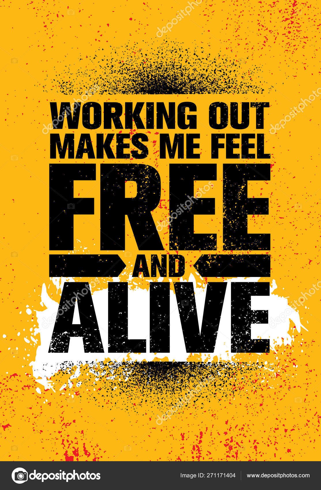 Working Out Makes Feel Free Alive Inspiring Workout Fitness Gym ...