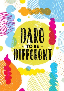 Farklı olmak cesaret, basit bir vektör illüstrasyonu