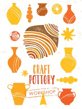 Sanatsal çömlek alıntısı, basitçe vektör illüstrasyonu