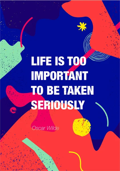 Inspirational Quote Life Simply Vector Illustration — Stock Vector