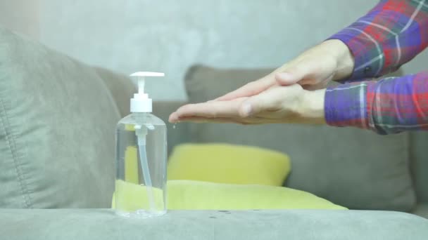 Lavarsi Mani Con Antisettico Lavare Accuratamente Sporco Dopo Lavoro Disinfettare — Video Stock