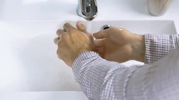 Coronavirus Higienizador Lave Bem Mãos Com Sabão Cuidados Com Corpo — Vídeo de Stock