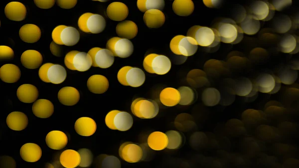 Όμορφοι Κύκλοι Bokeh Κίτρινα Φώτα Photomurals Νέο Έτος Φώτα Διακοπών — Φωτογραφία Αρχείου