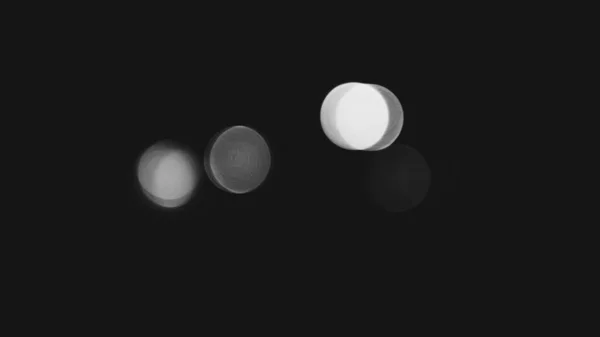 Bokeh Lights White Black Background Circles Glare Lanterns — Stock Photo, Image