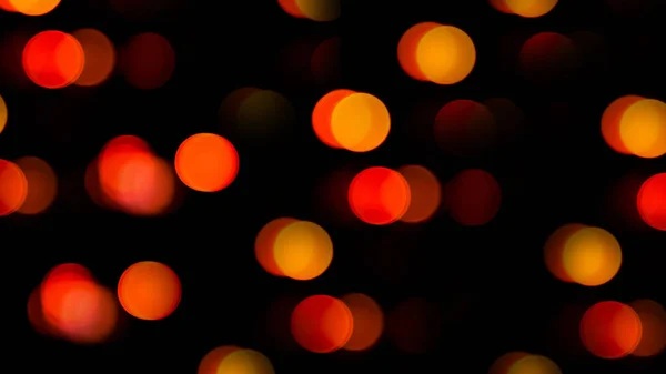 Red Bokeh Lights Black Background Beautiful Festive Lights Photo Wallpaper — Stock Photo, Image