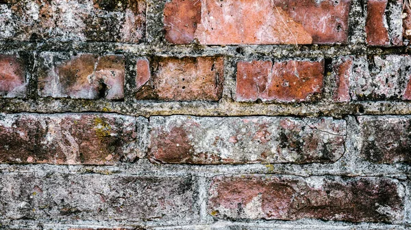 古い家のレンガの壁 赤レンガの質感 クローズアップ — ストック写真
