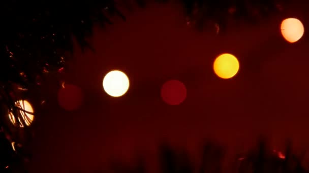 Abstract Background Christmas Bokeh Colorful Circles Twinkle Background Picture Festive — стоковое видео