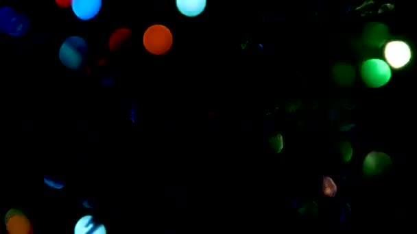 Абстракция Мерцание Рождество Украшение Рождественского Фона Красивый Боке — стоковое видео