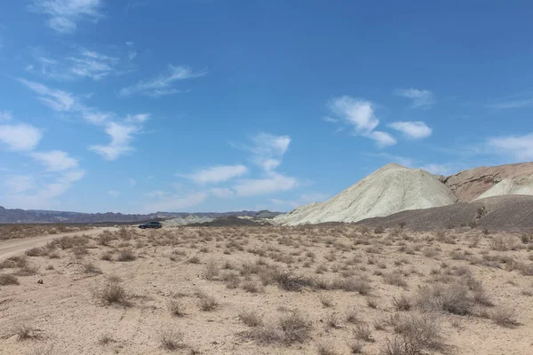 Montañas Color Aktau Reserva Del Desierto Altyn Emel Kazajstán Coche —  Fotos de Stock