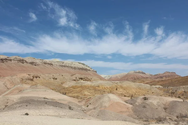 Montañas Color Aktau Reserva Del Desierto Altyn Emel Kazajstán Cielo —  Fotos de Stock