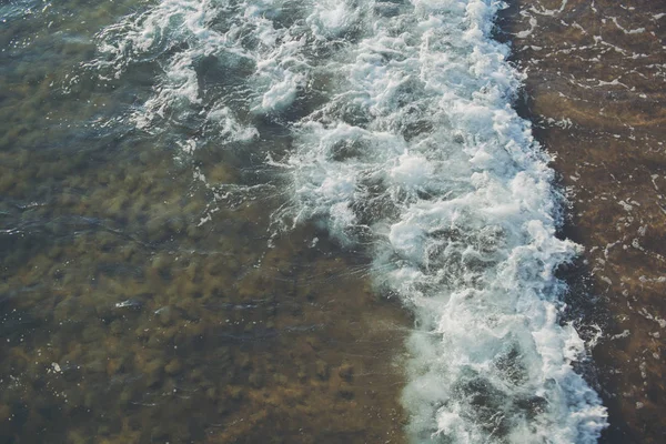 Üst görünüm gri ton renk deniz dalgası. — Stok fotoğraf