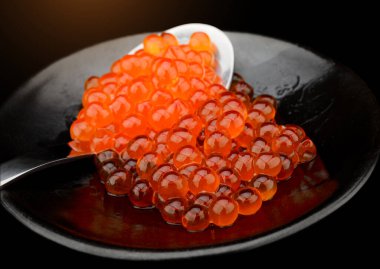 Siyah plakalı somon yumurtası grubu..