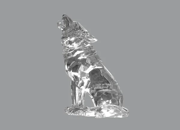 O lobo de vidro Fotografias De Stock Royalty-Free