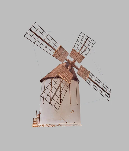 Old windmill on an isolated background. — Stock Photo, Image