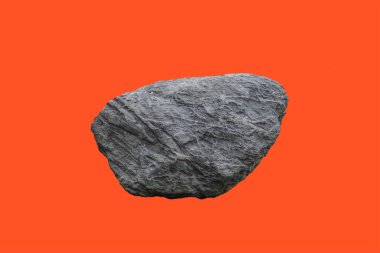 İzole edilmiş renkli arkaplanda büyük bir taş kaldırım taşı var.