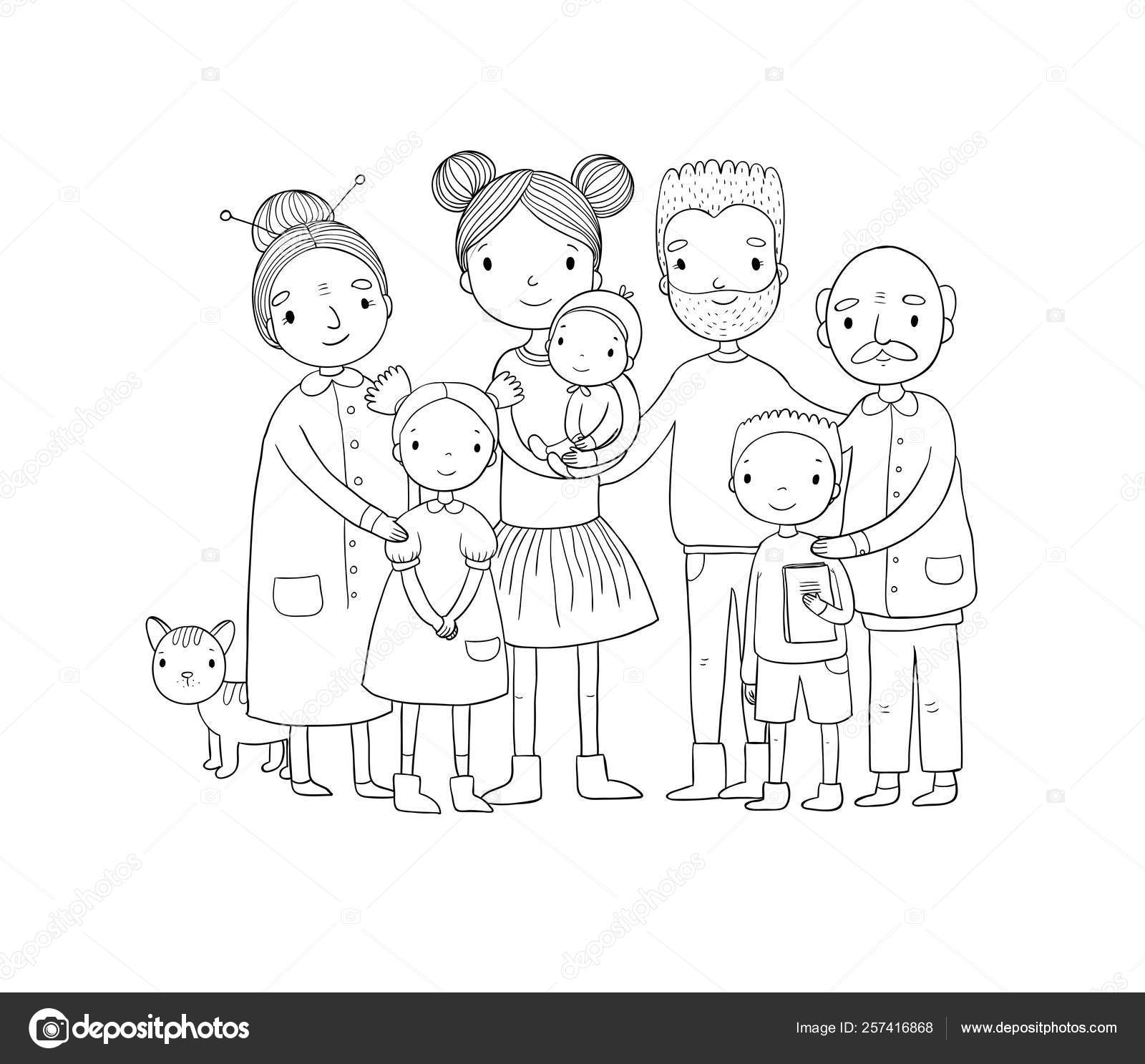 Família animal feliz. Pai, mãe, bebê raposas dos desenhos animados. 618605  Vetor no Vecteezy