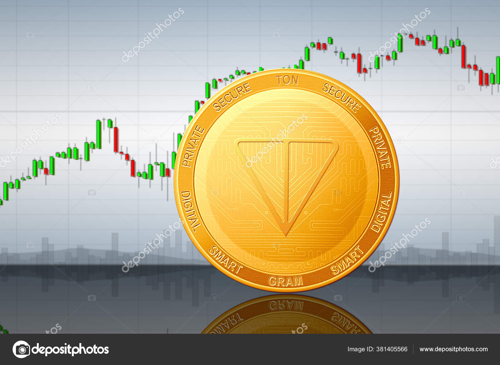 Gram Crypto Currency Coin Ton Blockchain Telegram Gram Ton — Stock Photo ©  AlekseyIvanov #381405566