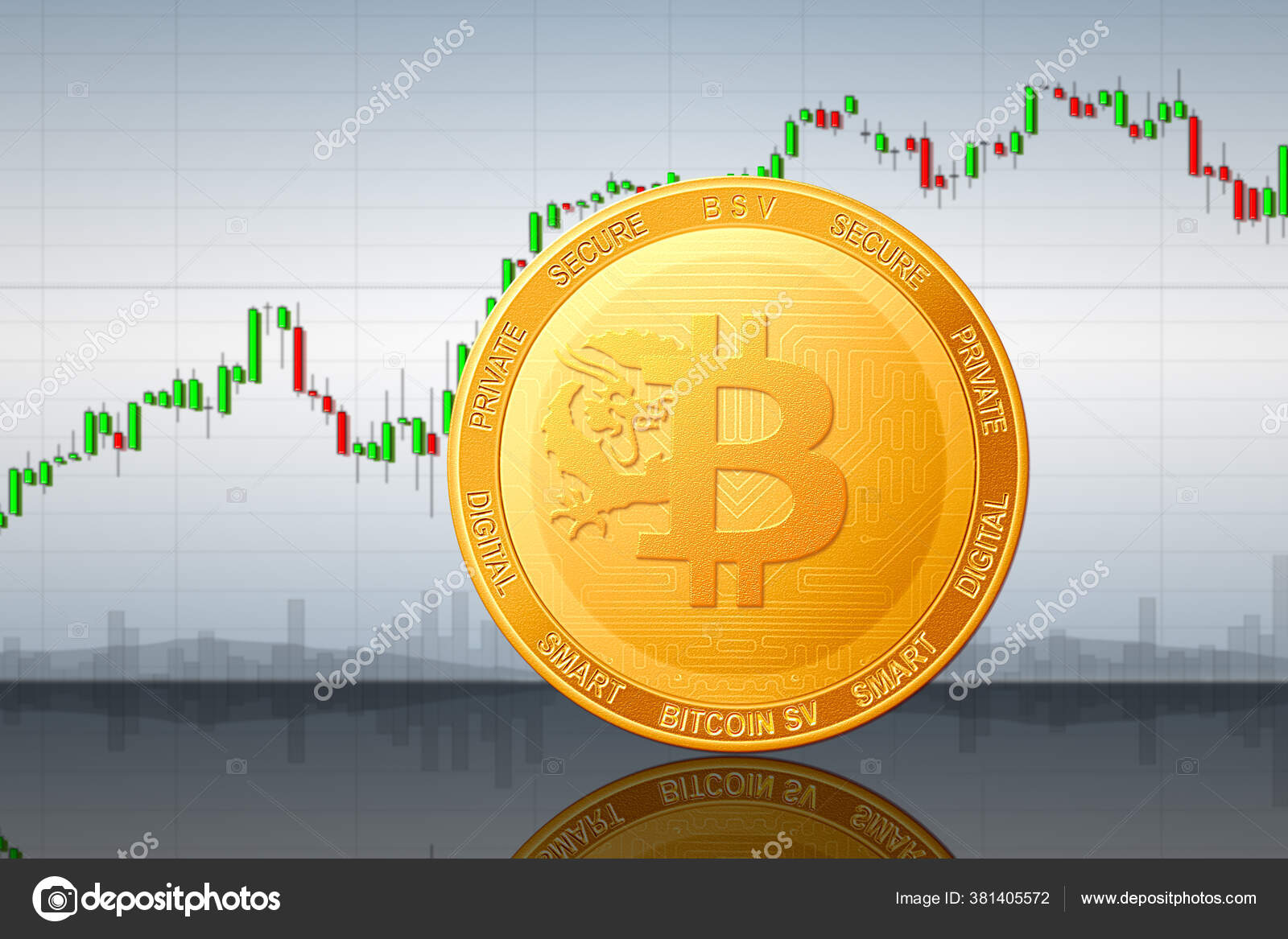 Bitcoin Crypto Monnaie Bitcoin Bsv Coin — Photo éditoriale par  ©AlekseyIvanov - #381405572