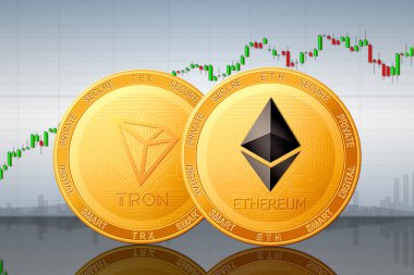 Ethereum ETH ve Tron TRX şifreleme para birimi