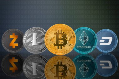 Kripto para birimleri - Bitcoin (BTC), Litecoin (LTC), Ethereum (ETH), Zcash (ZEC), DASH