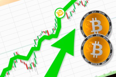 Bitcoin SV (BSV) yükseliyor; bitcoin sv şifreleme para birimi fiyatı yükseliyor; metin için yer (fiyat))