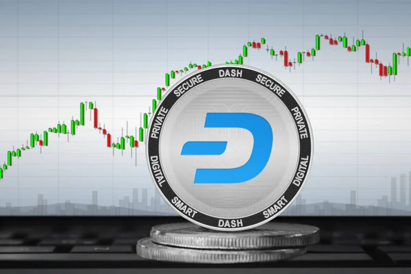 Dash Cryptocurrency Dash Coin Latar Belakang Bagan — Stok Foto