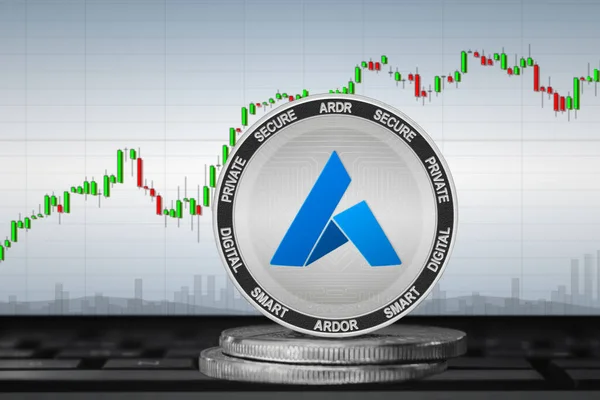 Ardor Ardr Cryptocurrency Koin Ardor Latar Belakang Bagan — Stok Foto