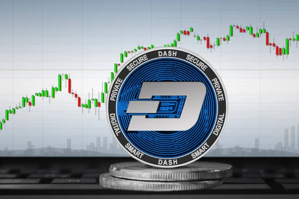 Dash Cryptocurrency Dash Coin Latar Belakang Bagan — Stok Foto