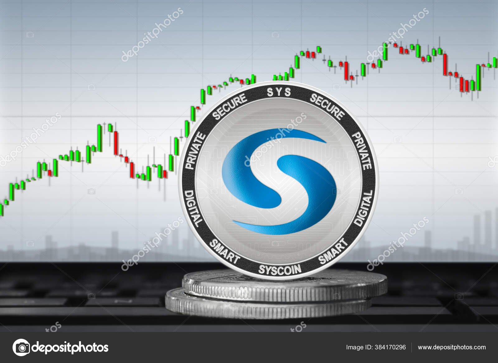 Syscoin Cryptocurrency Syscoin Sys Coin Background Chart — Stock Photo ©  AlekseyIvanov #384170296
