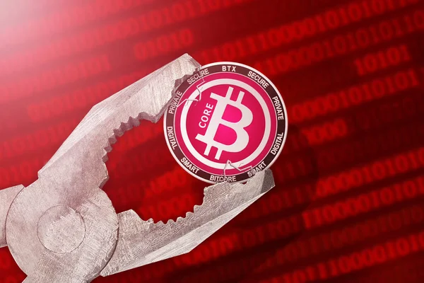 Регулирование Контроль Биткойна Криптовалюта Bitcore Btx Находится Давлением Ограничение Запрет — стоковое фото