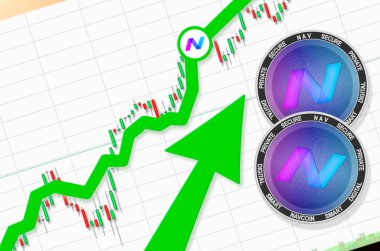 Navcoin 'in yükselmesi; Navcoin NAV kripto para birimi fiyatının yükselmesi; uçuş hızı başarı büyüme fiyatlarının yükseltilmesi (metin için yer, fiyat)