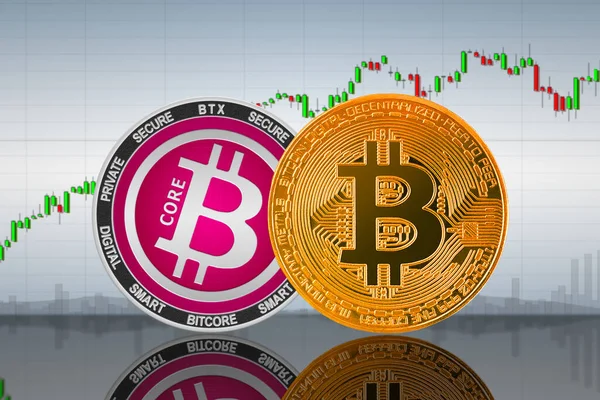 Bitcoin Btc Bitcore Btx Coins Background Chart Bitcoin Bitcore Cryptocurrency — Stock Photo, Image