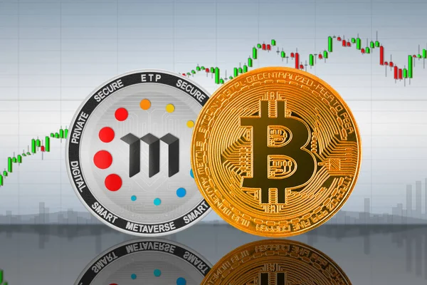 Bitcoin Btc Metaverse Etp Etp Coins Background Chart Bitcoin Metaverse — Stock Photo, Image