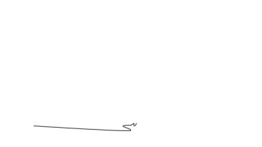 Animated self drawing of continuous line draw active male in a dynamic headstand, complex acrobatic pose from Capoeira, highlighting incredible balance of martial arts. Full length one line animation