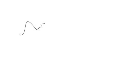 Self drawing animation of single line draw man executing powerful ground-based Capoeira move, with body inverted and one leg raised, acrobatic martial arts. Continuous line draw. Full length animated