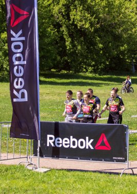 2018.05.26, Moscow, Rusya Federasyonu. Reebok Moskova Park hakkında fitness festival. Koşucular Festivali'nde kapatın. Spor yaşam tarzı.