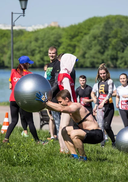 2018 Mosca Russia Festival Fitness Mosca Nel Parco Storico Squadra — Foto Stock