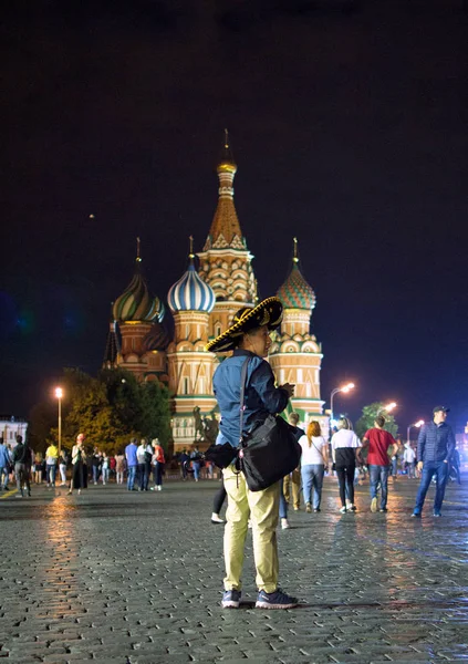 2018 Moskva Ryssland Fotbolls 2018 Moskva Fifa 2018 Mexikansk Man — Stockfoto