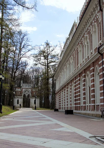 Museo Del Palacio Reserva Del Parque Sur Moscú Tsaritsyno Visitas — Foto de Stock