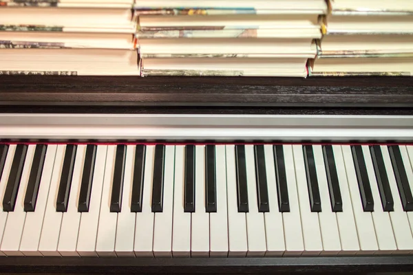 Libros Piano Concepto Literatura Música — Foto de Stock